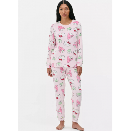 М'які плюшеві піжамні штани Primark Hello Kitty and Friends M для дому та сну Молочний (8337)