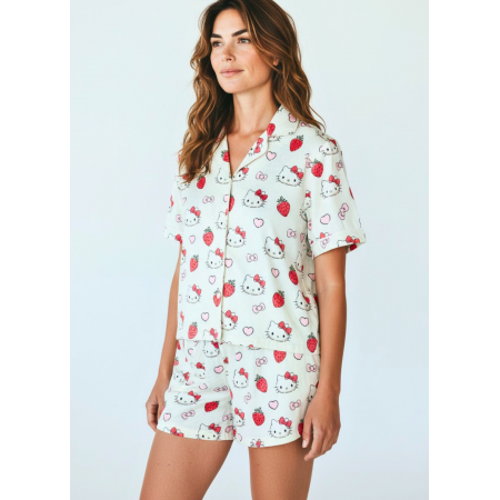 Жіноча Піжама Hello Kitty Pyjama Set XL Комплект для дома и сна Молочний (8370) Жіноча Піжама Hello Kitty Pyjama Set XL Комплект для дома и сна Молочний (8370)