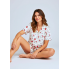 Жіноча Піжама Hello Kitty Pyjama Set XL Комплект для дома и сна Молочний (8370)