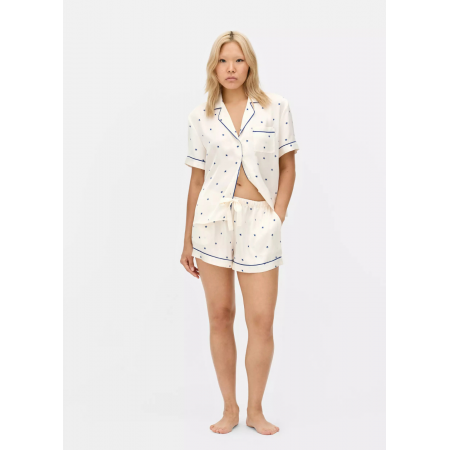 Сатиновый пижамный Primark Satin Printed Boyfriend Short Pyjama Set S Домашний комплект Молочный (8392) Сатиновый пижамный Primark Satin Printed Boyfriend Short Pyjama Set S Домашний комплект Молочный (8392)