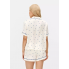 Сатиновий піжамний Primark Satin Printed Boyfriend Short Pyjama Set S Домашній комплект Молочний (8392)