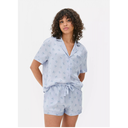 Сатиновый пижамный Primark Satin Printed Boyfriend Short Pyjama Set XXS Домашний комплект Голубой (8393) Сатиновый пижамный Primark Satin Printed Boyfriend Short Pyjama Set XXS Домашний комплект Голубой (8393)