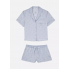 Сатиновий піжамний Primark Satin Printed Boyfriend Short Pyjama Set XXS Домашній комплект Блакитний (8393)
