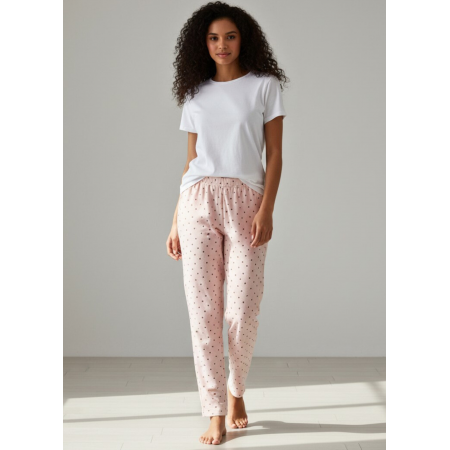 Низ піжами жіночий Primark Microfleece Pyjama М Піжамні штани Пудровий (8394)
