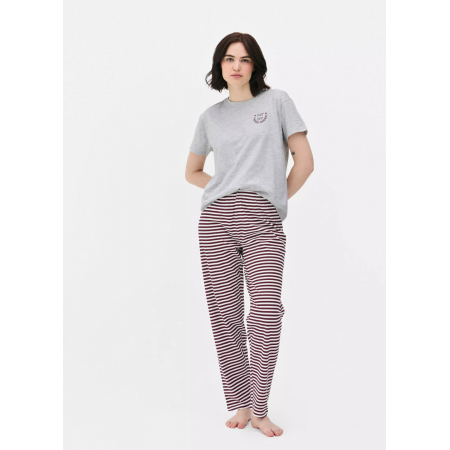 Піжама Primark Patterned Pyjama Set cotton XS комплект для дому та сну Бордовий (8396) Піжама Primark Patterned Pyjama Set cotton XS комплект для дому та сну Бордовий (8396)