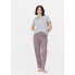 Піжама Primark Patterned Pyjama Set cotton XS комплект для дому та сну Бордовий (8396)