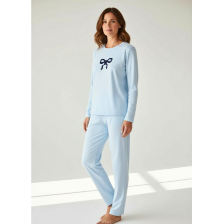 Ультрамягкий пижамный комплект Primark Super Soft Long Pyjamas XXS для дома и сна Голубой (8403)