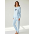 Ультрам'який піжамний комплект Primark Super Soft Long Pyjamas XXS для дому та сну Блакитний (8403)