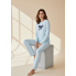 Ультрам'який піжамний комплект Primark Super Soft Long Pyjamas XXS для дому та сну Блакитний (8403)