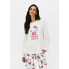 Плюшевий Піжамний світшот Primark Fleece Pyjama S Білий (8520)