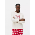 Плюшевий Піжамний світшот Primark Fleece Pyjama XXS Молочний (8526)