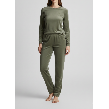 Низ піжами жіночий Primark Microfleece Pyjama XL Піжамні штани Оливковий (8538)