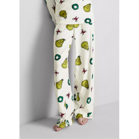 Плюшеві Піжамні штани Primark The Grinch Christmas XL Молочний (8544) Плюшеві Піжамні штани Primark The Grinch Christmas XL Молочний (8544)