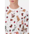 Бавовняний піжамний світшот Primark Cotton Dog Print Family Christmas L для дому та сну Білий (8549)