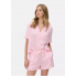Сатиновий піжамний Primark Satin Printed Boyfriend Short Pyjama Set XXL Домашній комплект Рожевий (8576)