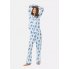 Жіночі піжамні штани Primark Cosy Printed Boyfriend Pyjamas Bottoms XXS для сну та дому Блакитний (8791)