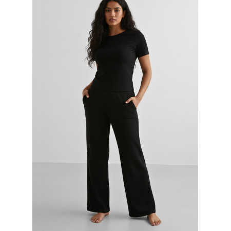 Жіноча Піжама Primark Jersey Straight Leg Pyjama Set S Комплект для дома и сна Чорний (8587) Жіноча Піжама Primark Jersey Straight Leg Pyjama Set S Комплект для дома и сна Чорний (8587)