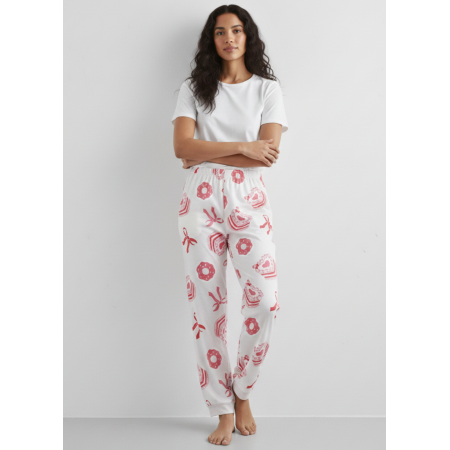 Низ піжами жіночий Primark Microfleece Pyjama XS Піжамні штани Рожевий (8591)