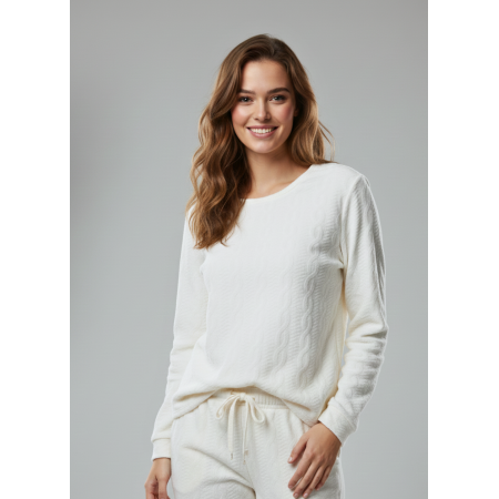М’який плюшевий світшот Primark S для дому та сну Молочний (8602) М’який плюшевий світшот Primark S для дому та сну Молочний (8602)