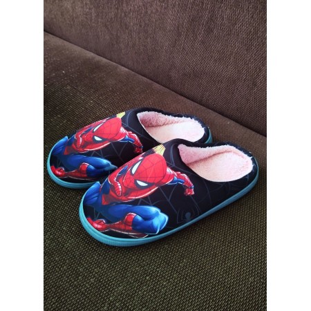 Теплые комнатные тапочки FS Warm Children Spider-Man 42 (40) Черный (7241)