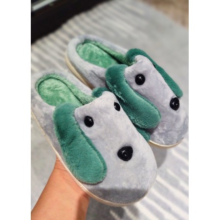 Дитячі теплі кімнатні капці FS Warm Children dog 32 (30EUR)19см Сірий  (7243)