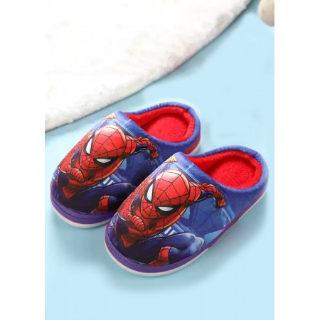 Дитячі теплі кімнатні капці FS Warm Children Spider-Man 34-35 (32-33) Синій (7239)