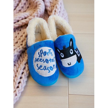 Дитячі теплі кімнатні капці FS Warm Children Sports 28/ 18cm Синій  (7246)