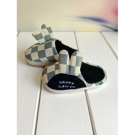 Дитячі теплі кімнатні капці- зайчики FS Warm Children 24(22)/14cm Cірий (7838)