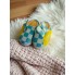Дитячі теплі кімнатні капці-зайчики FS Warm Children 24(22)/14cm Блакитний (7839)