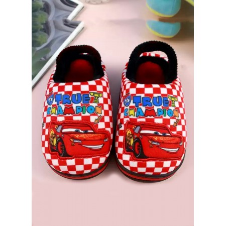 Дитячі теплі кімнатні капці FS Warm Children Cars 28 (26) Червоний (7250)