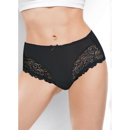 Хлопковые трусики FS Lace Cotton с кружевом XL Черный (7280)