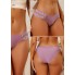 Жіночі безшовні трусики FINETOO з мереживом M Lilac (7474)