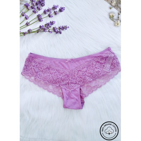 Хлопковые трусики Zeeman с кружевом XL Pink (7483)